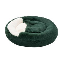 Hooded Donut Faux Fur Dog Bed